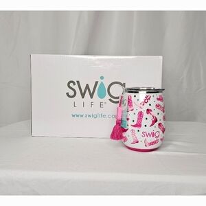 Swig Life Pink Cowgirl Boot Patterned Insulated Wine Tumbler